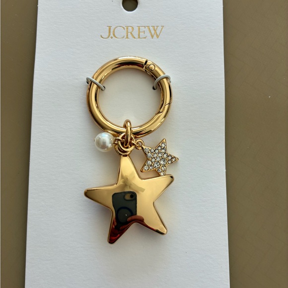 J. Crew Gold Star Bag Charm and Keychain - Picture 3 of 3